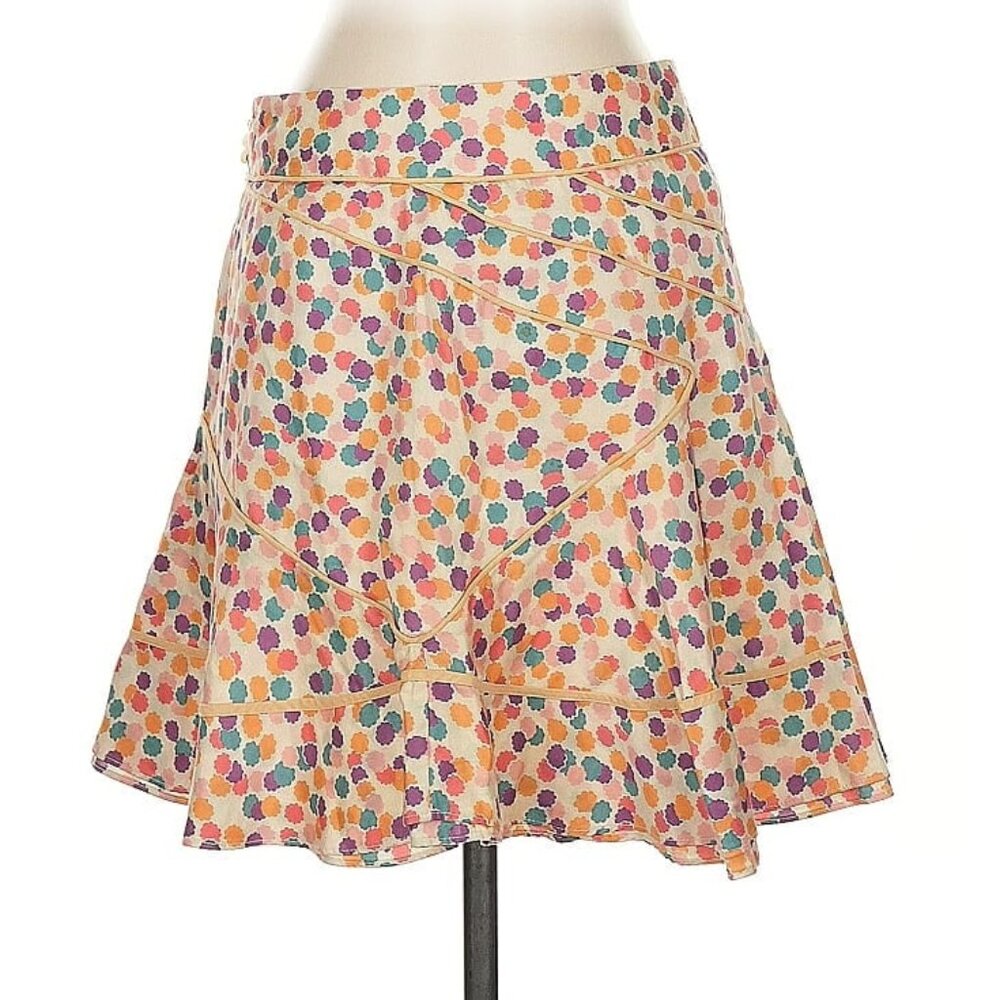 Paint Splatter Dot Ruffle Skirt Y2K GIRLHOODCORE FEMININE VINTAGE RARE EUC